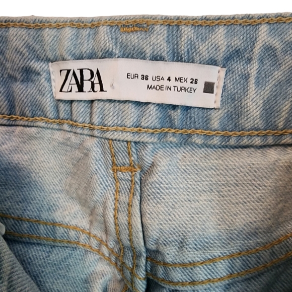 EUC Zara Light Wash Ultra High Rise Mom Jean - Picture 6 of 8